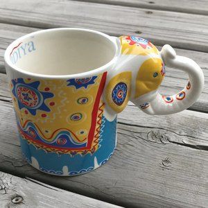 2/$18 ELEPHANT SHAPED MUG LUV INDIYA INDIA